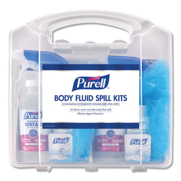 PURELL® Body Fluid Spill Kit, 4.5" X 11.88" X 11.5", One Clamshell Case With 2 Single Use Refills-carton freeshipping - TVN Wholesale